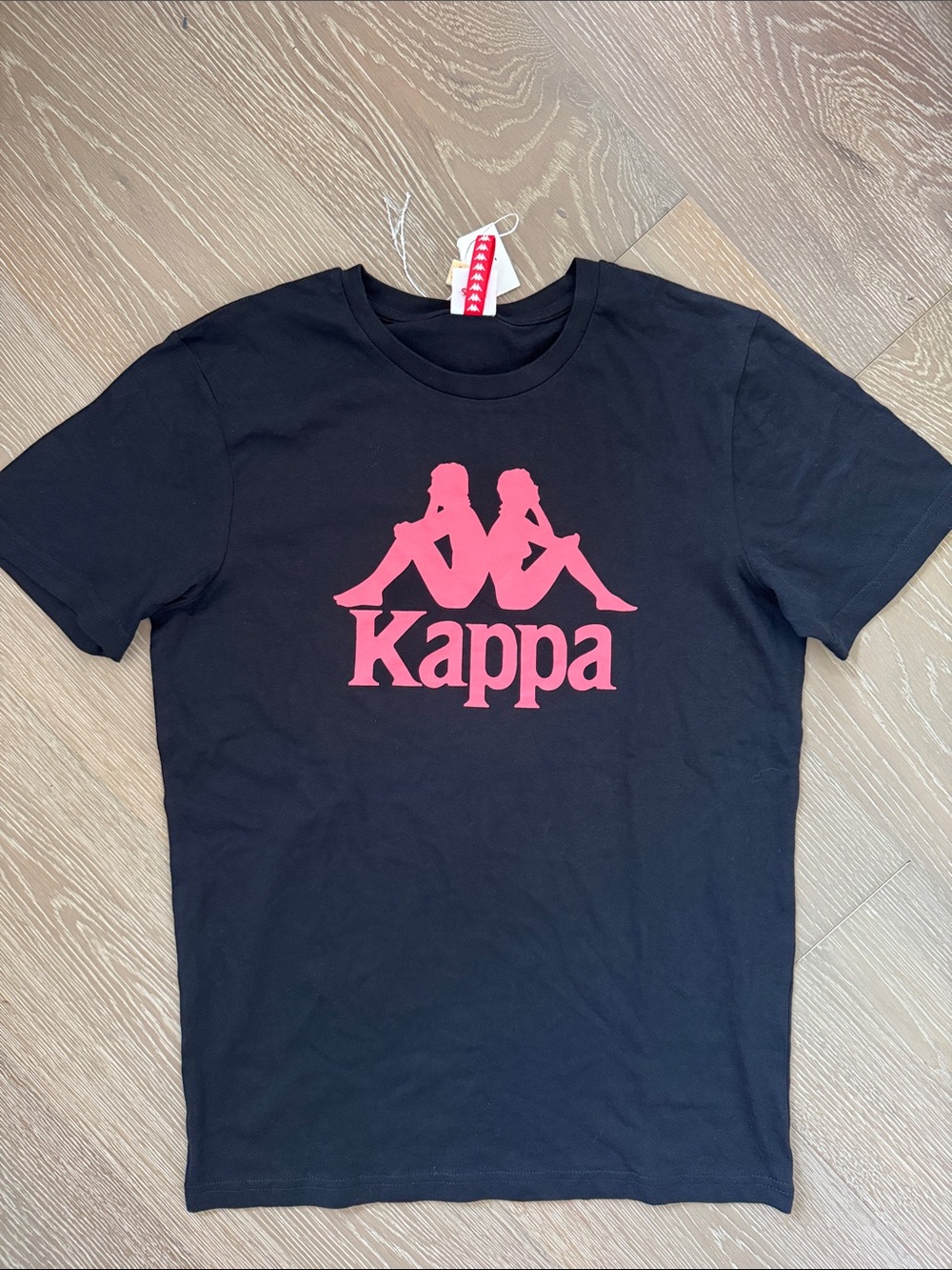 Kappa Black Tee with Pink Logo